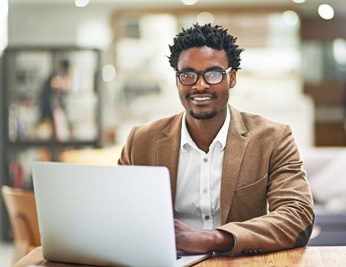 A Learner takes a course online